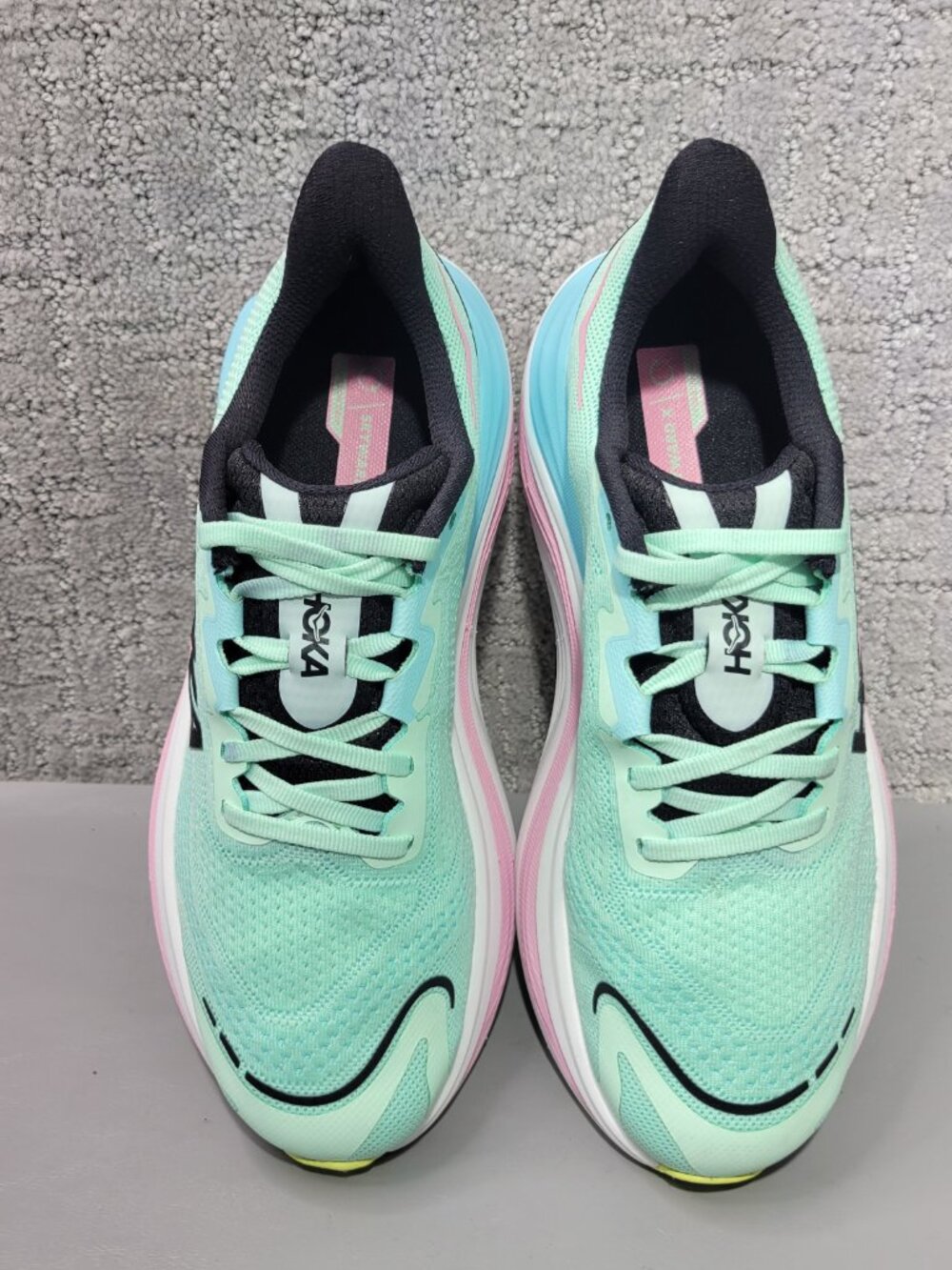 Hoka One One Mint Green Pink Blue Women's Sneakers - Picture 10 of 13